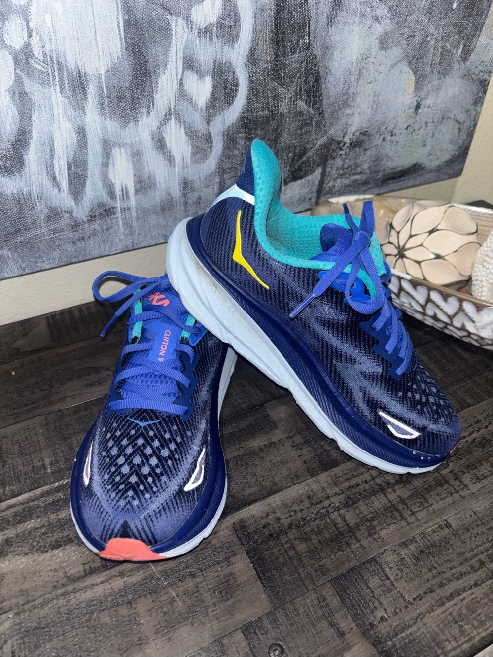 Hoka One One Clifton 9 running shoes WOMENS SZ 7 - Picture 8 of 14